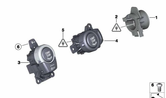 Start/Stop/MSA switch for BMW F25, F26 (OEM 61319291694). Original BMW.