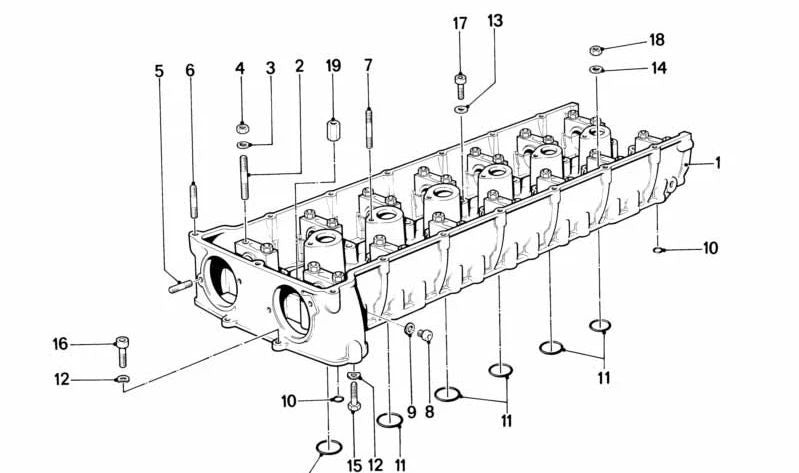 OEM housing 11121309088 for BMW E28, E24. Original BMW.