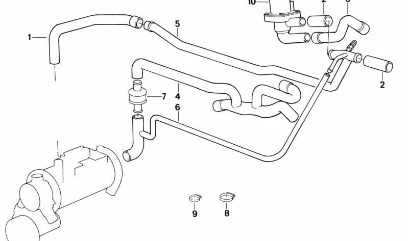 Manguera de Agua de Ida para BMW E32, E31 (OEM 64211383462). Original BMW