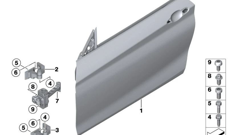 Tope de puerta delantero OEM 51217446719 para BMW F21, F22, F23, F87. Original BMW.