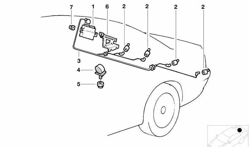 Parking Sensor Control Module (PDC) OEM 66209129815 for BMW E46, E39, E85, E86. Original BMW.