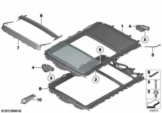 Cadre du toit ouvrir pour BMW E84 (OEM 54102994058). BMW d'origine.