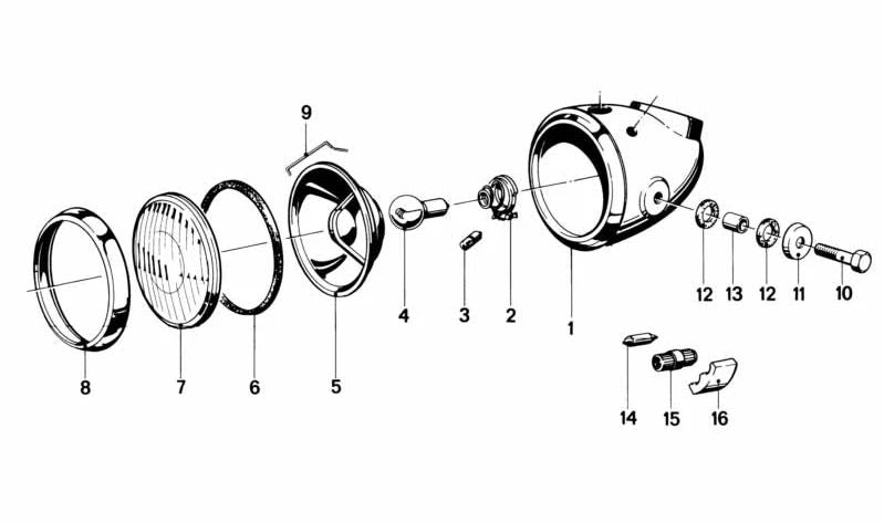 Anillo de soporte para BMW F07, F10, F11, F06, F12, F13, F01N, F02N (OEM 63121351651). Original BMW