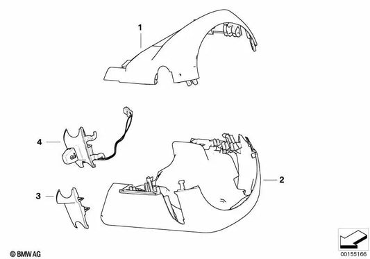 Lenksäulen-Einstellschalter für BMW X5 E70, E70N, X6 E71, E72 (OEM 61316966710). Original BMW