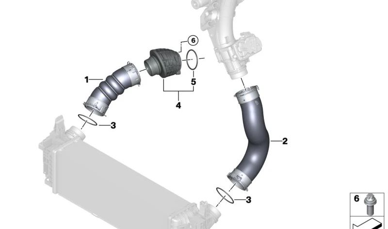 Junta tórica (O-Ring) OEM 11618587510 para BMW G20, G21, G30, G31, G32, G11, G12, G01, G02, G05, G06, G07. Original BMW.