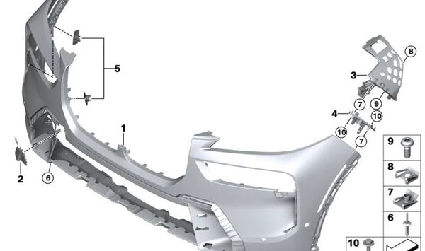 Soporte superior derecho del parachoques OEM 51119881246 para BMW G07. Original BMW.