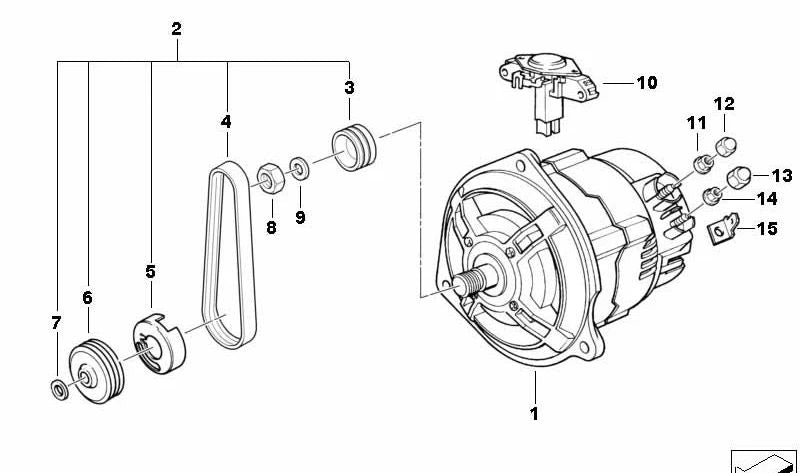 Regulador para BMW E36, K41, K30, R21, R22, R28 (OEM 12311739365). Original BMW.