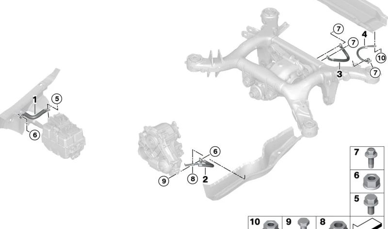 Massekabel für BMW X5 G05 (OEM 61298742016). Original BMW