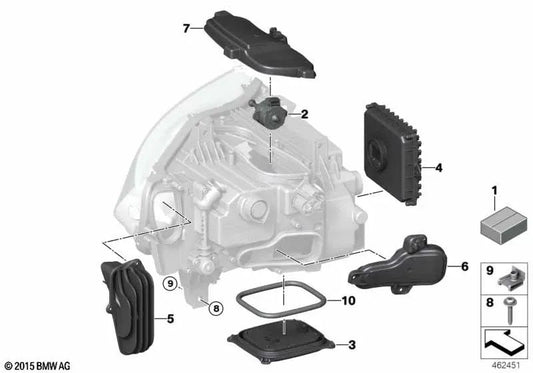 Kit de reparación de tornillos para BMW Serie 7 F01, F01N, F02, F02N, F04 y i I12, I12N, I15 (OEM 63117225228). Original BMW.