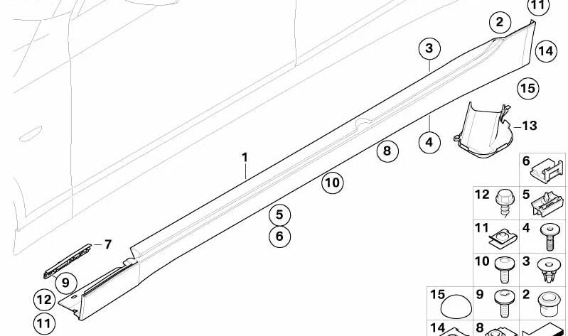 Tapón de cubierta de brazo de control derecho para BMW Serie 5 E61, E61N (OEM 51777147548). Original BMW.