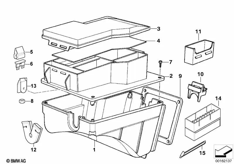 Pegatina Caja de Fusibles para BMW E36 (OEM 61138377395). Original BMW