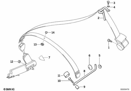 Engine cover for BMW E36, E46, E63, E63N (OEM 72112451569). Genuine BMW.