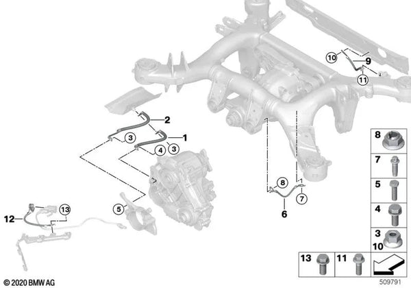 Cinta de Supresión para BMW Serie 2 G42, Serie 3 G20, G20N, G21, G21N, G28, Serie 4 G22, G23, G26 (OEM 12428678876). Original BMW