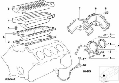 Arandela de sellado para BMW E34, E39 Serie 5 E38 Serie 7 E31 Serie 8 E53 X5 E52 Z8 (OEM 11141435968). Original BMW