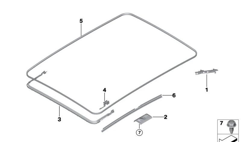 Junta acústica izquierda para BMW Serie 2 F44 (OEM 54109883321). Original BMW