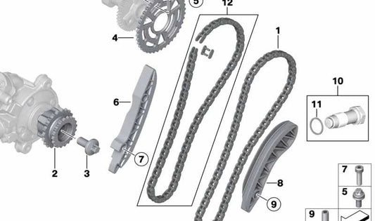 Nockenwellenzahnrad für BMW 1 F20N -Serie, F21N, F40, Serie 2 F22, F23, F44, F45, F46, G42, Serie 3 F30, F31, F34, G20, G21, G28, Serie 4 F32, F33, F36, G22 , G23, G26, 5 F10N -Serie, F11N, G30, G31, Serie 6 G32, Serie 7 G11, G12, X1 F48, X2 F3 F3