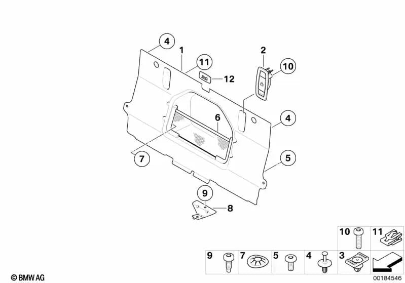 Clip para BMW Serie 3 E93, E93N (OEM 07146971565). Original BMW