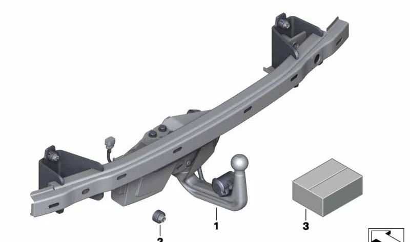 Enganche de remolque eléctrico para BMW F01N, F02N (OEM 71606860585). Original BMW.