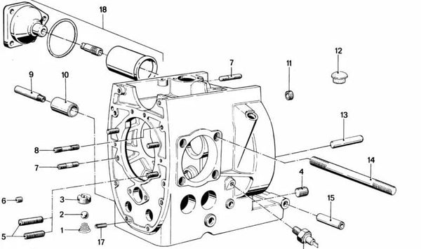 Pasador cilíndrico OEM 11111250156 para BMW R50. Original BMW.