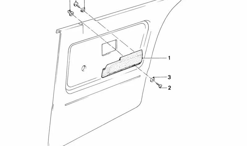 Reposabrazos trasero derecho para BMW Serie 3 E30 (OEM 51421916546). Original BMW