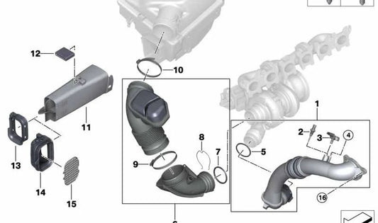 Clip a molla per BMW F20N, F21N, F22, F23, F30N, F31N, F34N, F32, F33, F36 (OEM 13718637818). BMW originale