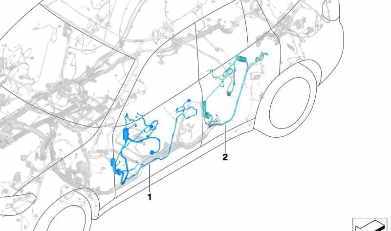 OEM -Fahrerseite Verkabelung 61128792331 für BMW G01, F97, F98. Original BMW.