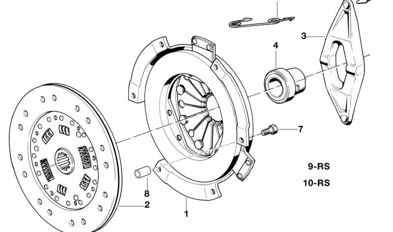 Clutch kit for BMW E36, E34 (OEM 21211223240). Original BMW