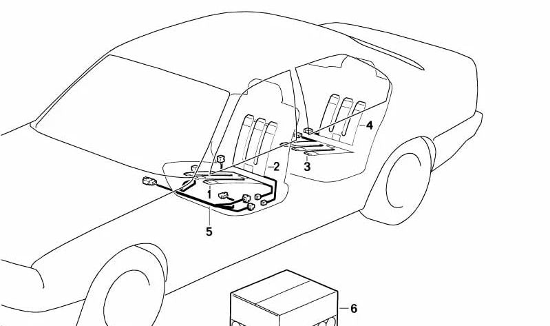 Resistencia calefactable asiento OEM 64111392307 para BMW (Modelos compatibles: E31). Original BMW.