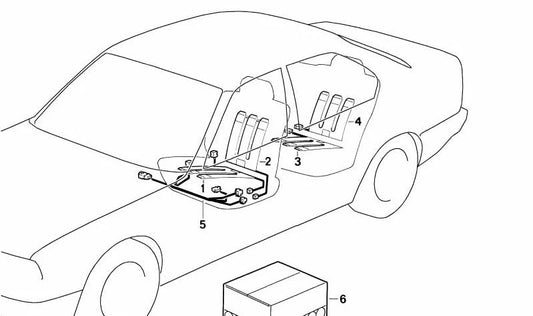 Resistencia calefactable asiento OEM 64111392307 para BMW (Modelos compatibles: E31). Original BMW.