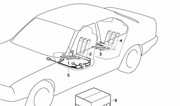 Elemento calefactor respaldo para BMW E32 (OEM 64111378522). Original BMW