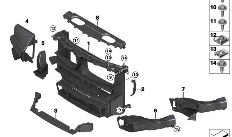 Conducción de Aire del Freno Izquierdo para BMW F16 (OEM 51748059855). Original BMW