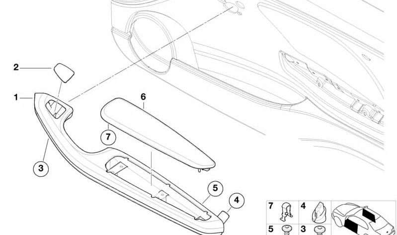 Plamp Sieblack avant droit pour la série BMW 3 E46 (OEM 51417049668). BMW d'origine