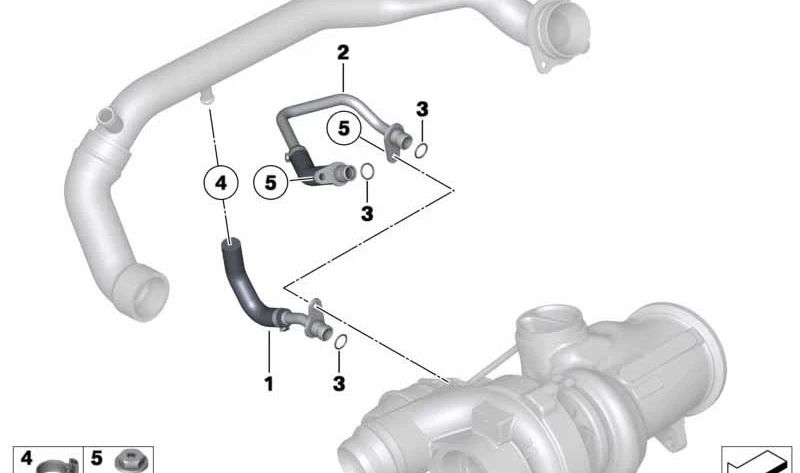 Tubería de Alimentación para BMW F25, F26 (OEM 11537583901). Original BMW