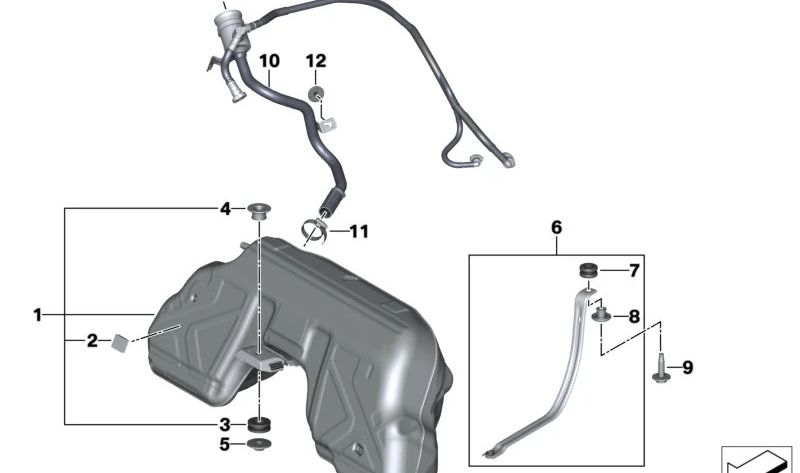 Tubo de Llenado para BMW Z4 G29 (OEM 16117433908). Original BMW