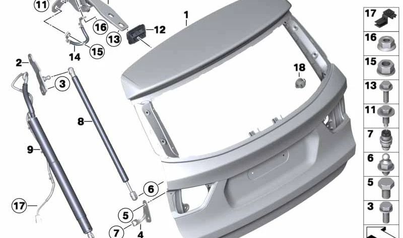 Vite esagonale OEM 07119907345 per BMW F25. BMW originale.