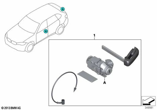 Cierre simultáneo mecánico para BMW X5 F15, F85 y X6 F16, F86 (OEM 51217479321). Original BMW.