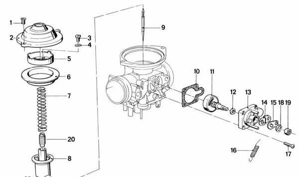 Tapa cromada OEM 13112316117 para BMW R50, R60, R75, R80, R90, R100. Original BMW.