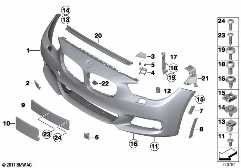 Base para Matrícula para BMW Serie 5 F07, F07N (OEM 51118049291). Original BMW.