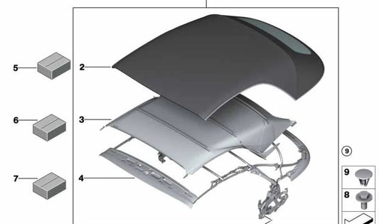 Roof for BMW F23, F23N (OEM 54347343658). Original BMW