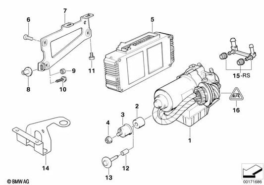 Ansaugkanal für BMW E36 (OEM 34511091049). Original BMW