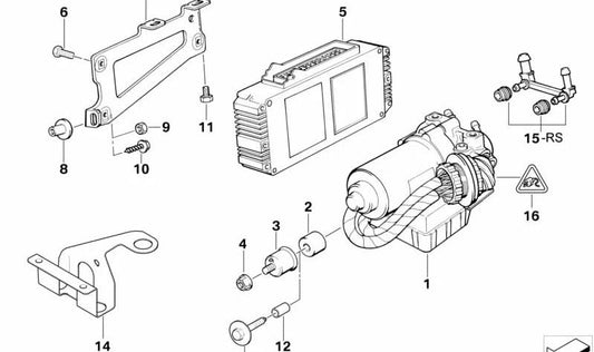 Tubo de admisión para BMW Serie 3 E36 (OEM 34511091051). Original BMW