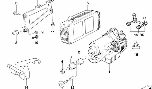 Tubo de admisión para BMW Serie 3 E36 (OEM 34511091051). Original BMW