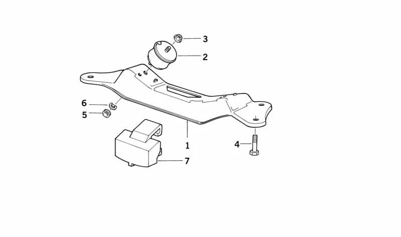 Travesaño para BMW E31 (OEM 24701093104). Original BMW