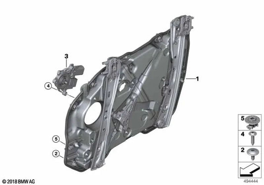 Soporte puerta delantera izquierda para BMW Serie 3 G20, G20N, G21, G21N, G80, G81 (OEM 51338498853). Original BMW