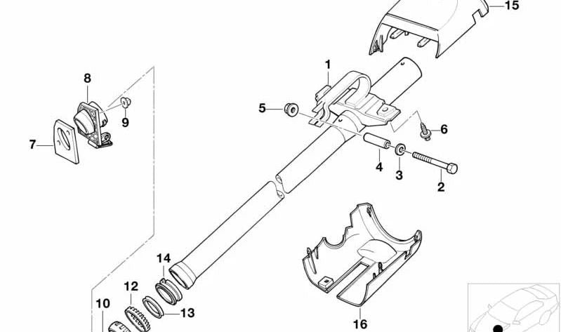 Mantelrohr para BMW Serie 3 E36 (OEM 32311093963). Original BMW