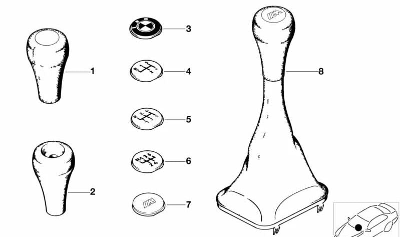 Emblema pegado para BMW Serie 3 E21, E30, Serie 5 E28, Serie 6 E24, Serie 7 E23 (OEM 25111220955). Original BMW