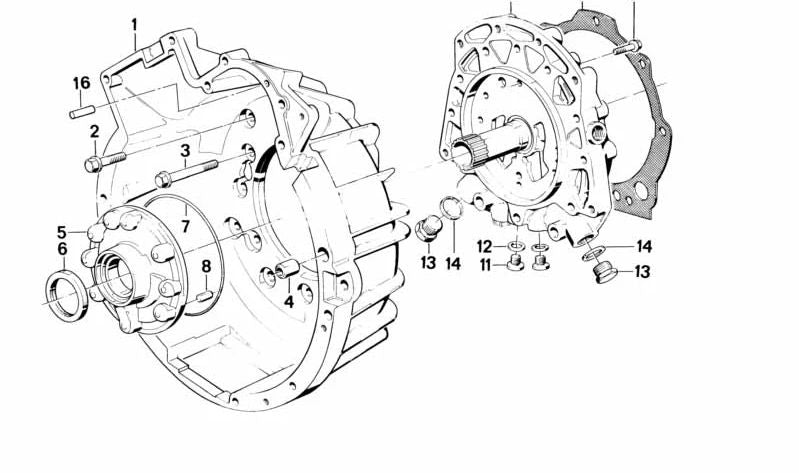 Junta libre de amianto para BMW E30, E28, E34, E24, E23, E32, E31 (OEM 24111215404). Original BMW