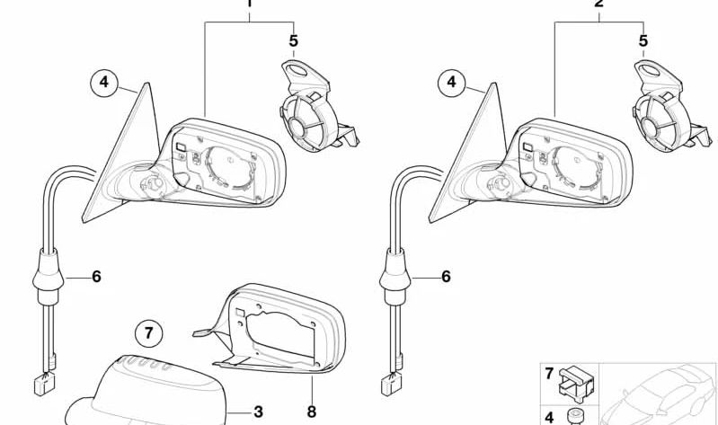 Clip para BMW Serie 3 E46, Serie 7 E65, E66 (OEM 51160016547). Original BMW