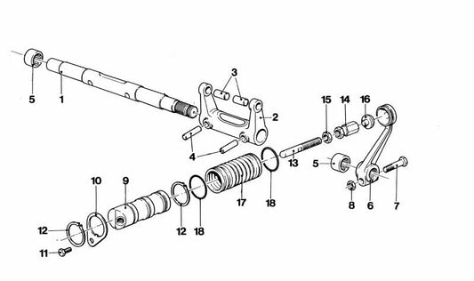 Alavanca de embreagem OEM 21511207653 para BMW. Compatível com os modelos: E30, E34, E36, Z3. BMW originais.