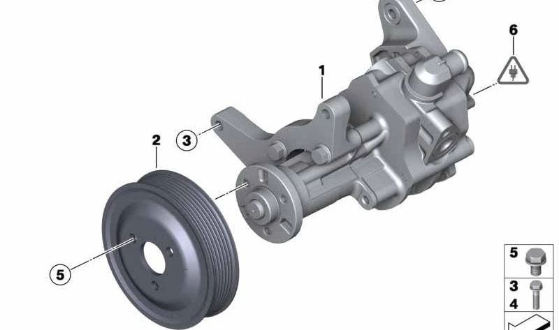 Bomba de dirección asistida OEM 32416796463 para BMW X6 (E71). Original BMW.